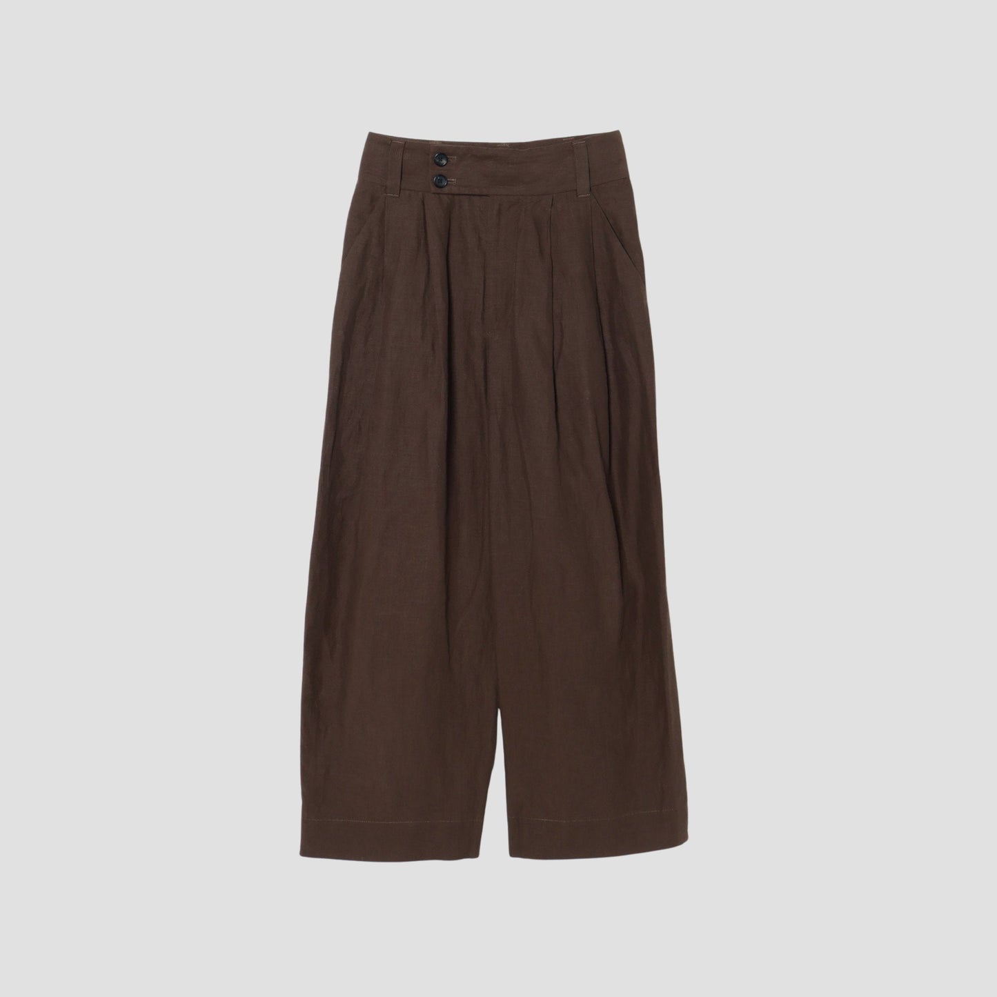 DENSE FINE LINEN POPLIN TROUSERS