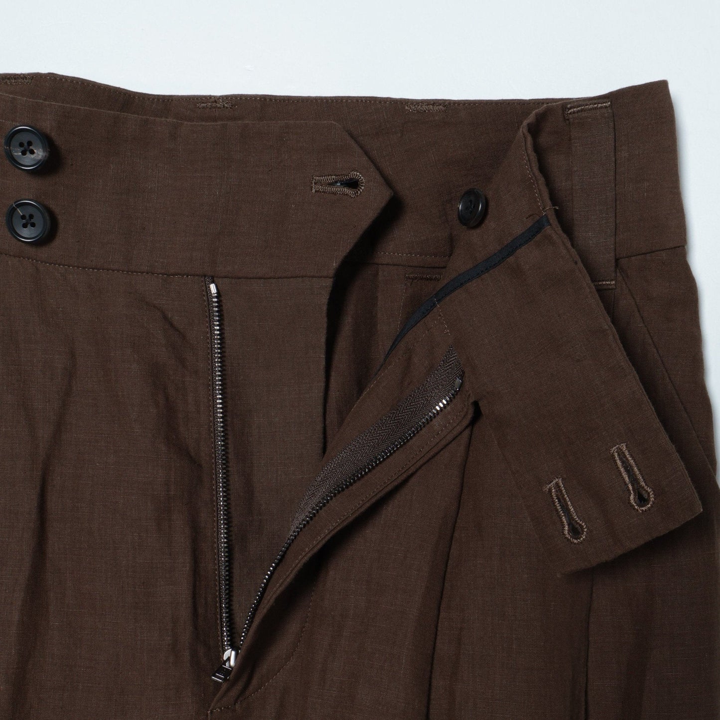 DENSE FINE LINEN POPLIN TROUSERS