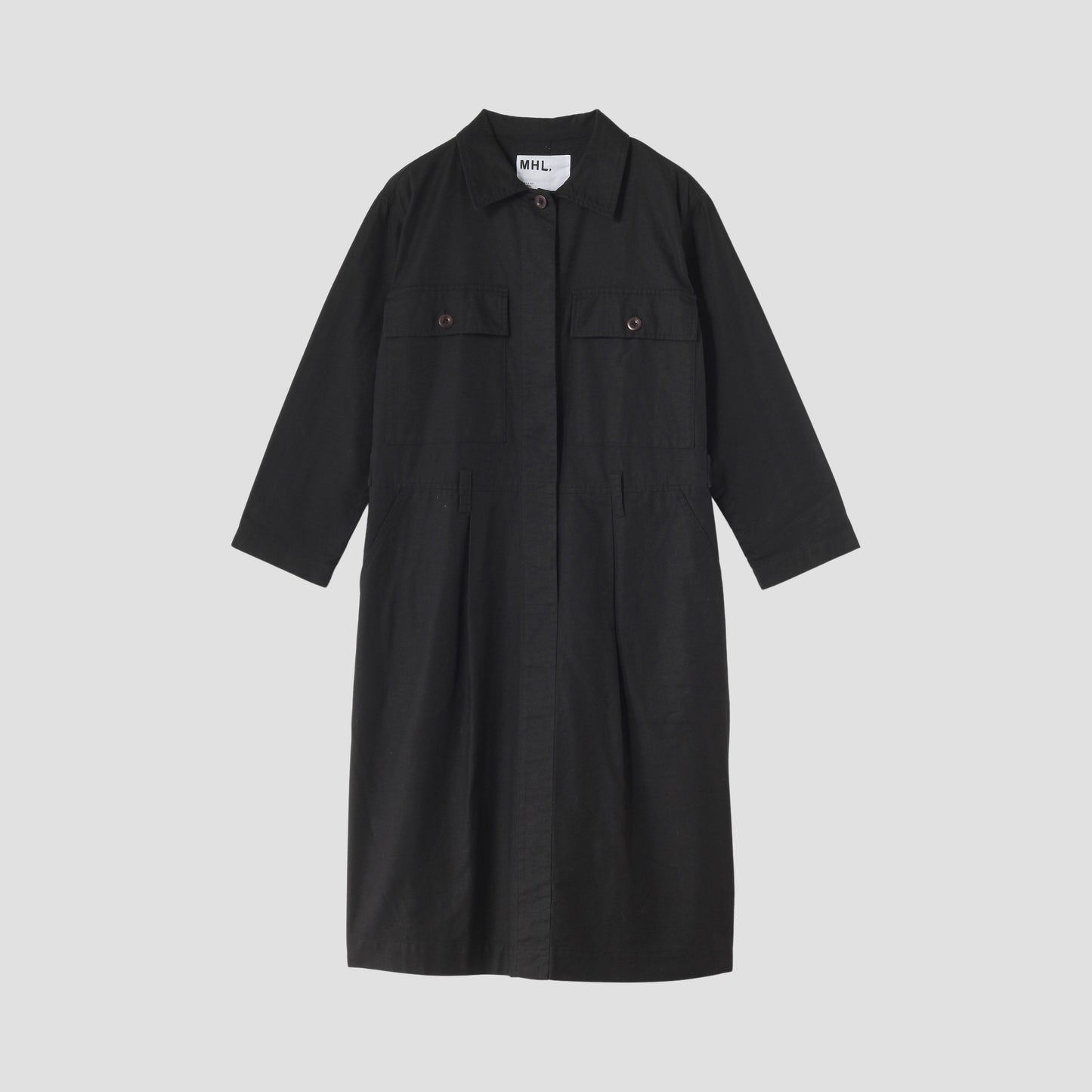 COTTON LINEN OXFORD DRESS