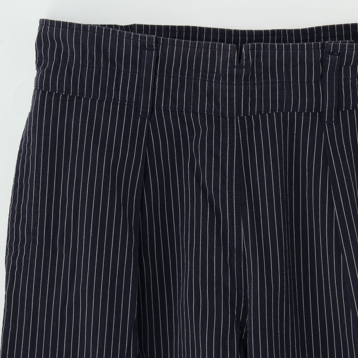COTTON LINEN STRIPE TROUSERS