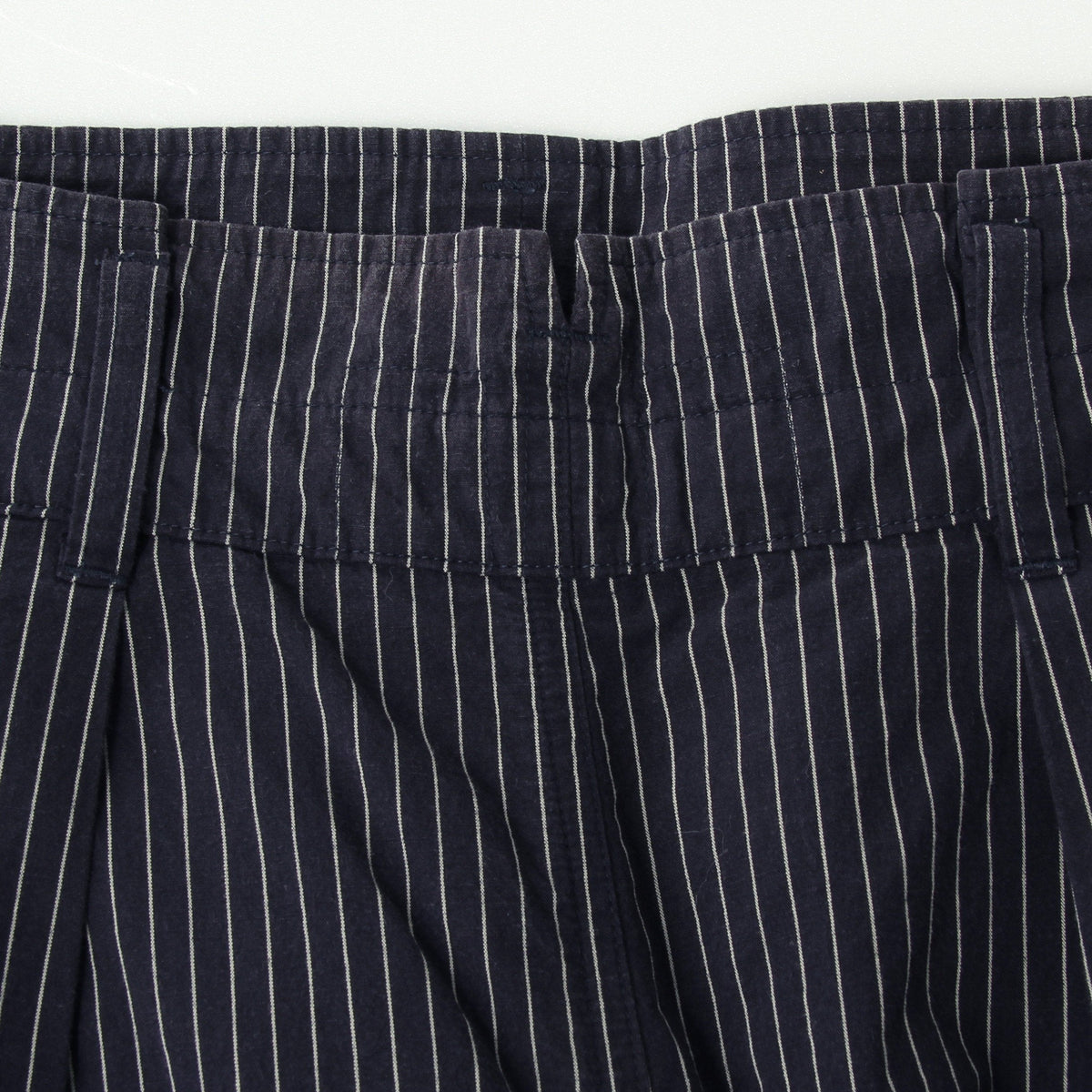 COTTON LINEN STRIPE TROUSERS