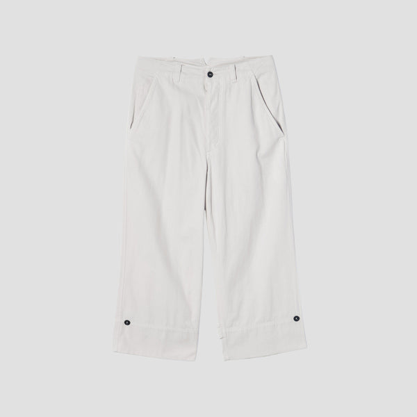 RAISED COTTON TWILL TROUSERS