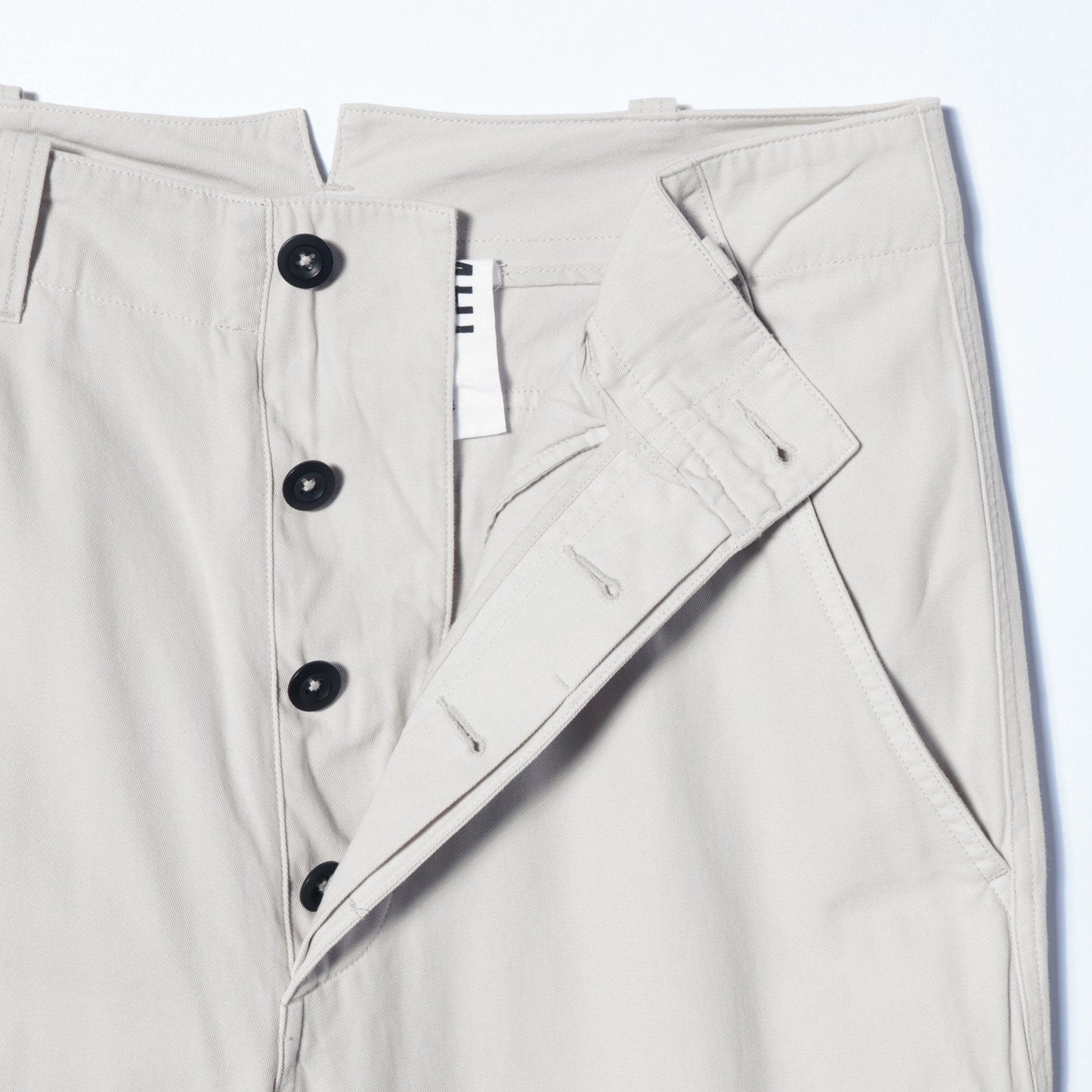 RAISED COTTON TWILL TROUSERS