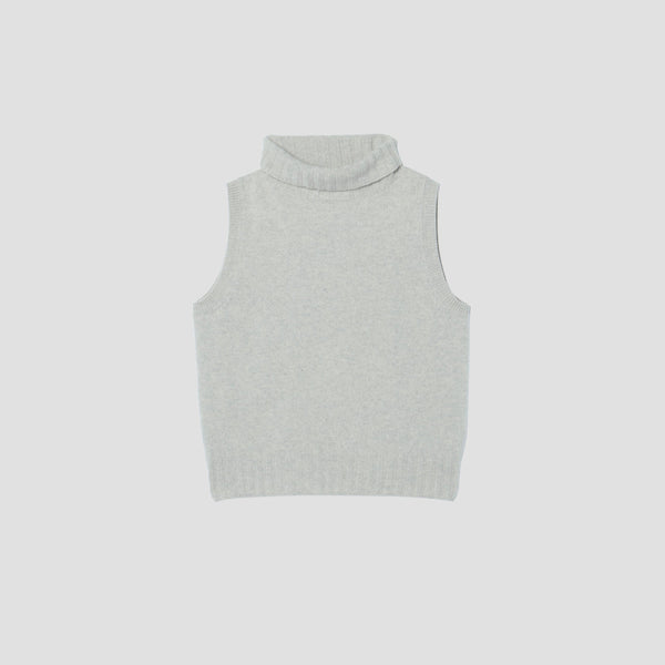 SLEEVELESS TURTLE NECK KNIT