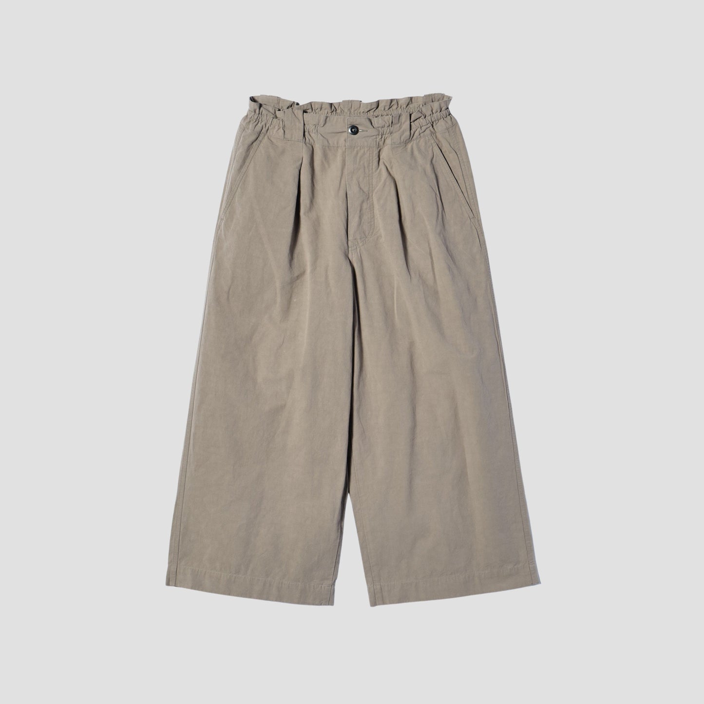 COTTON LINEN PLAIN WEAVE TROUSERS