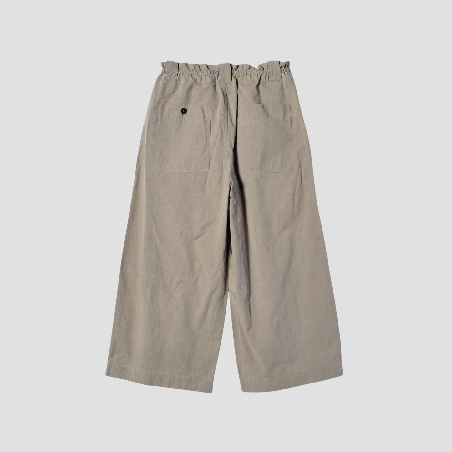 COTTON LINEN PLAIN WEAVE TROUSERS