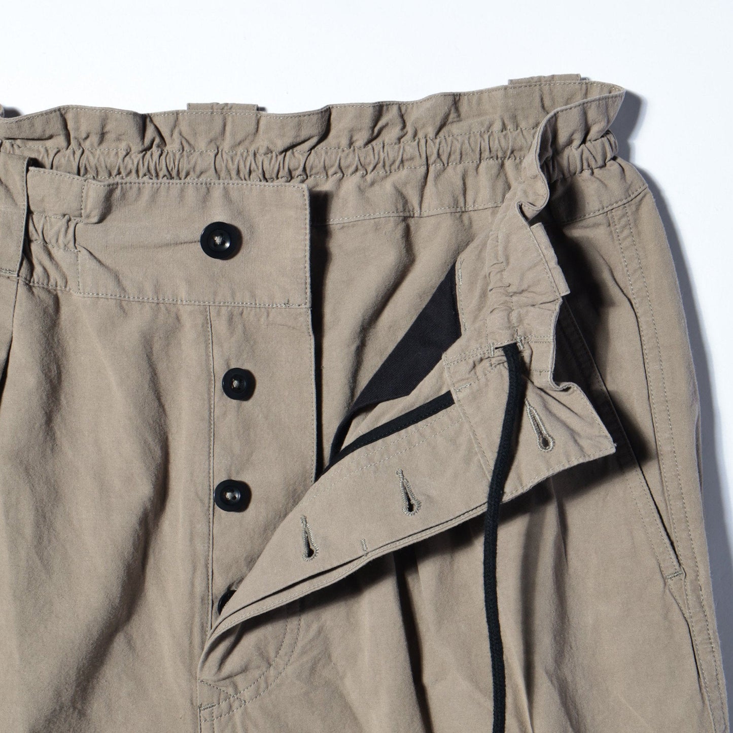 COTTON LINEN PLAIN WEAVE TROUSERS