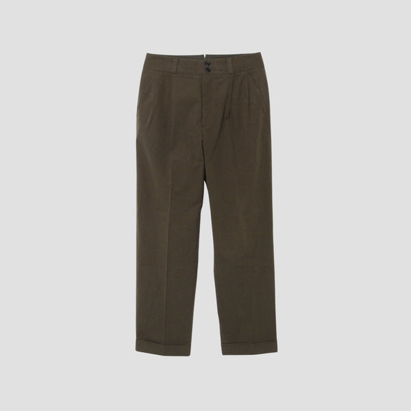 MATT COTTON TWILL TROUSERS