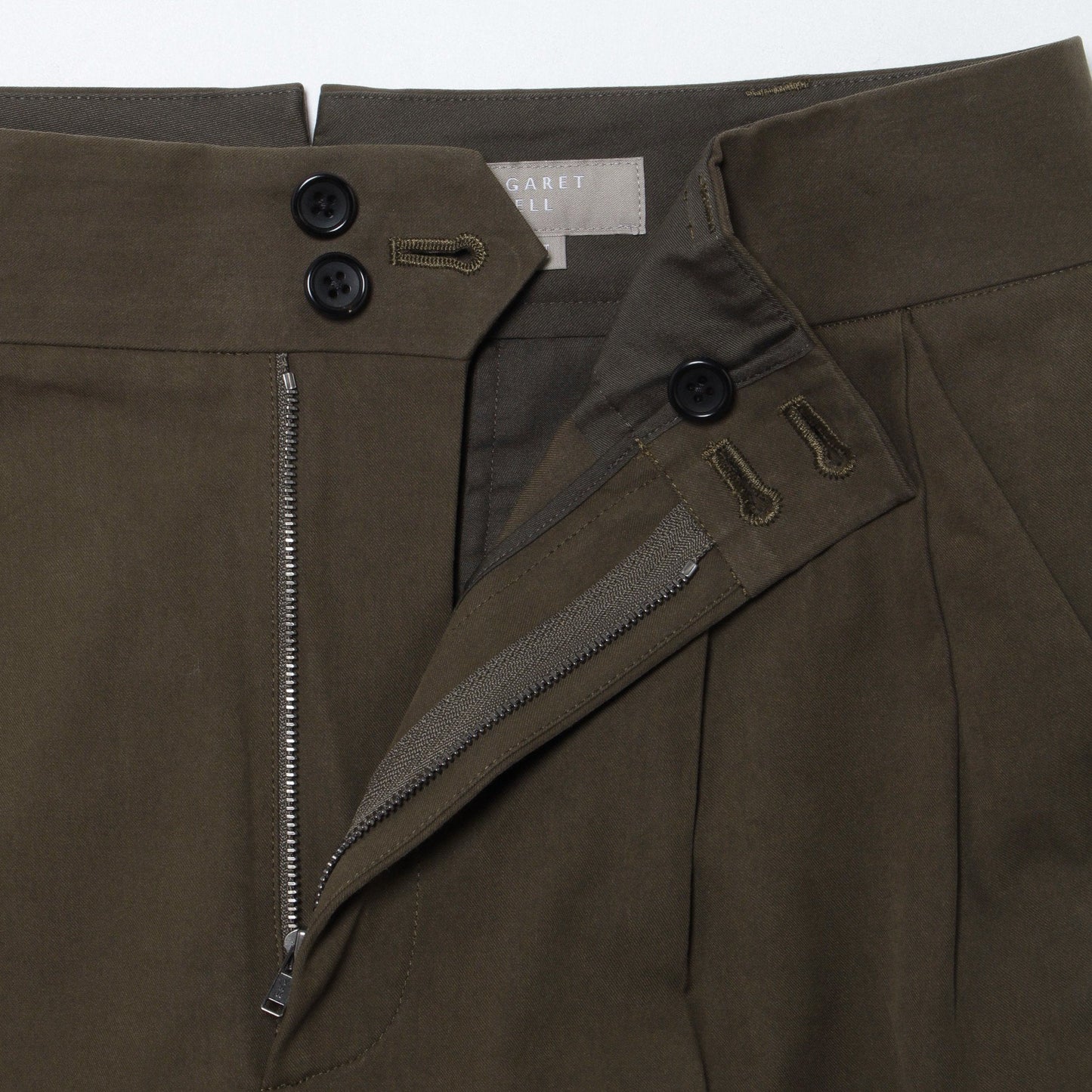 MATT COTTON TWILL TROUSERS