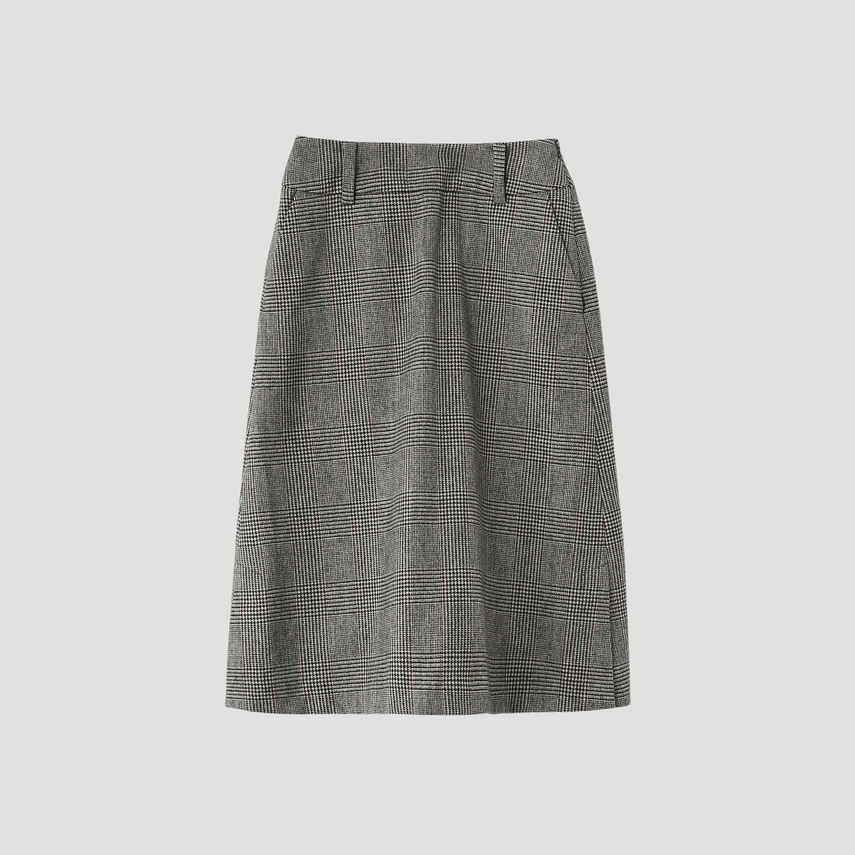 MULTI CHECK WOOL SKIRT