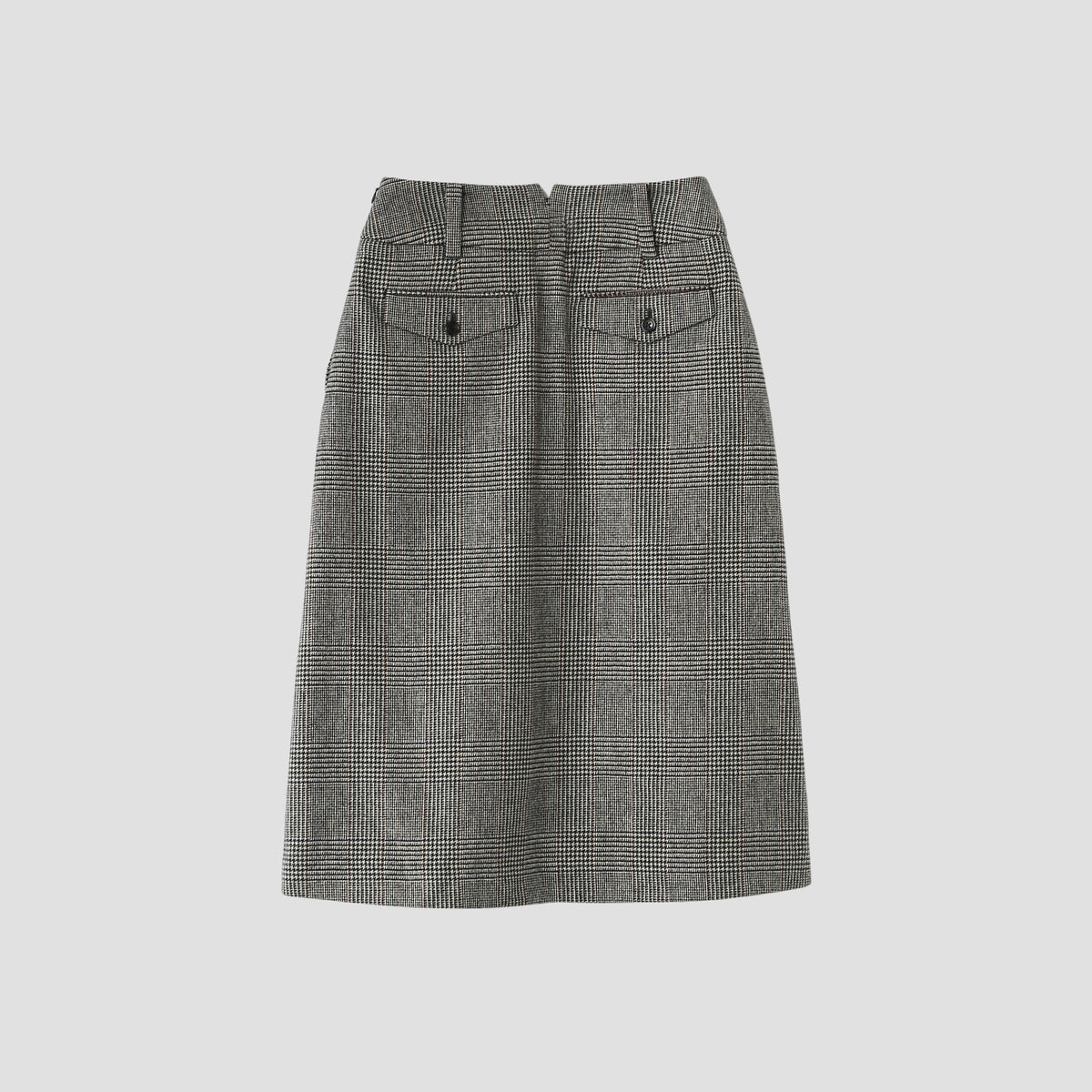 MULTI CHECK WOOL SKIRT