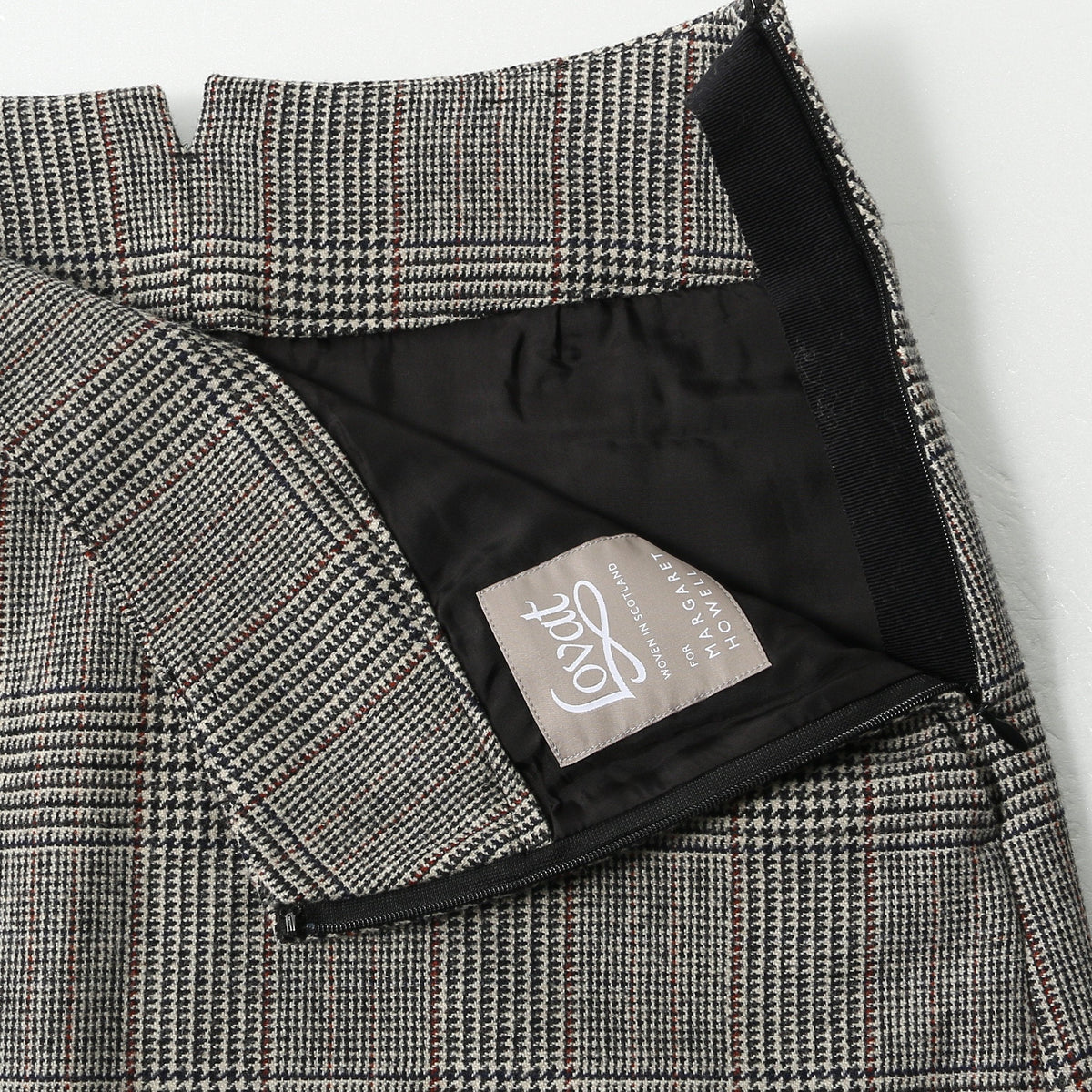 MULTI CHECK WOOL SKIRT