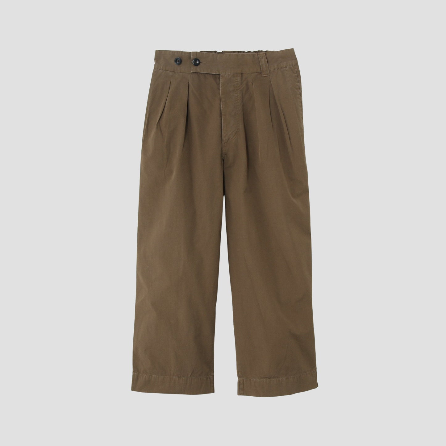 FINE COMPACT COTTON POPLIN TROUSERS