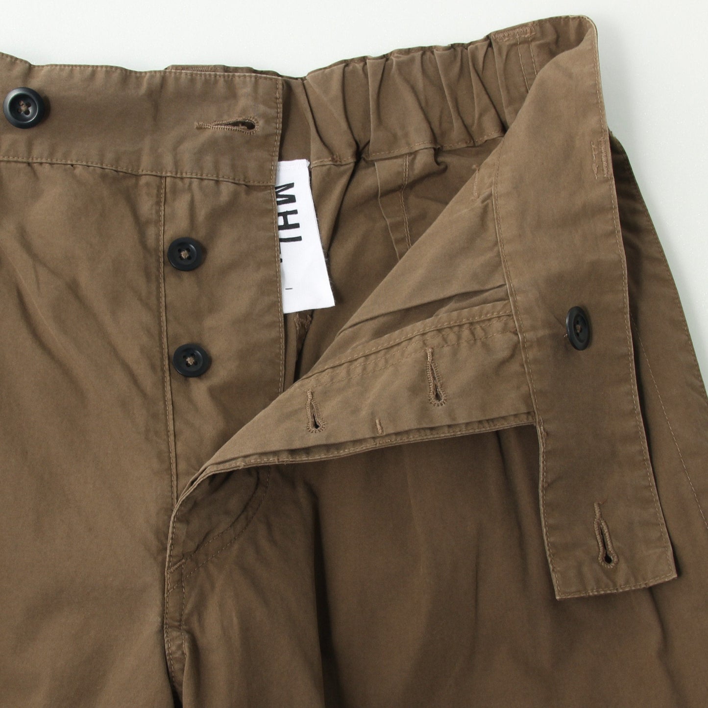 FINE COMPACT COTTON POPLIN TROUSERS