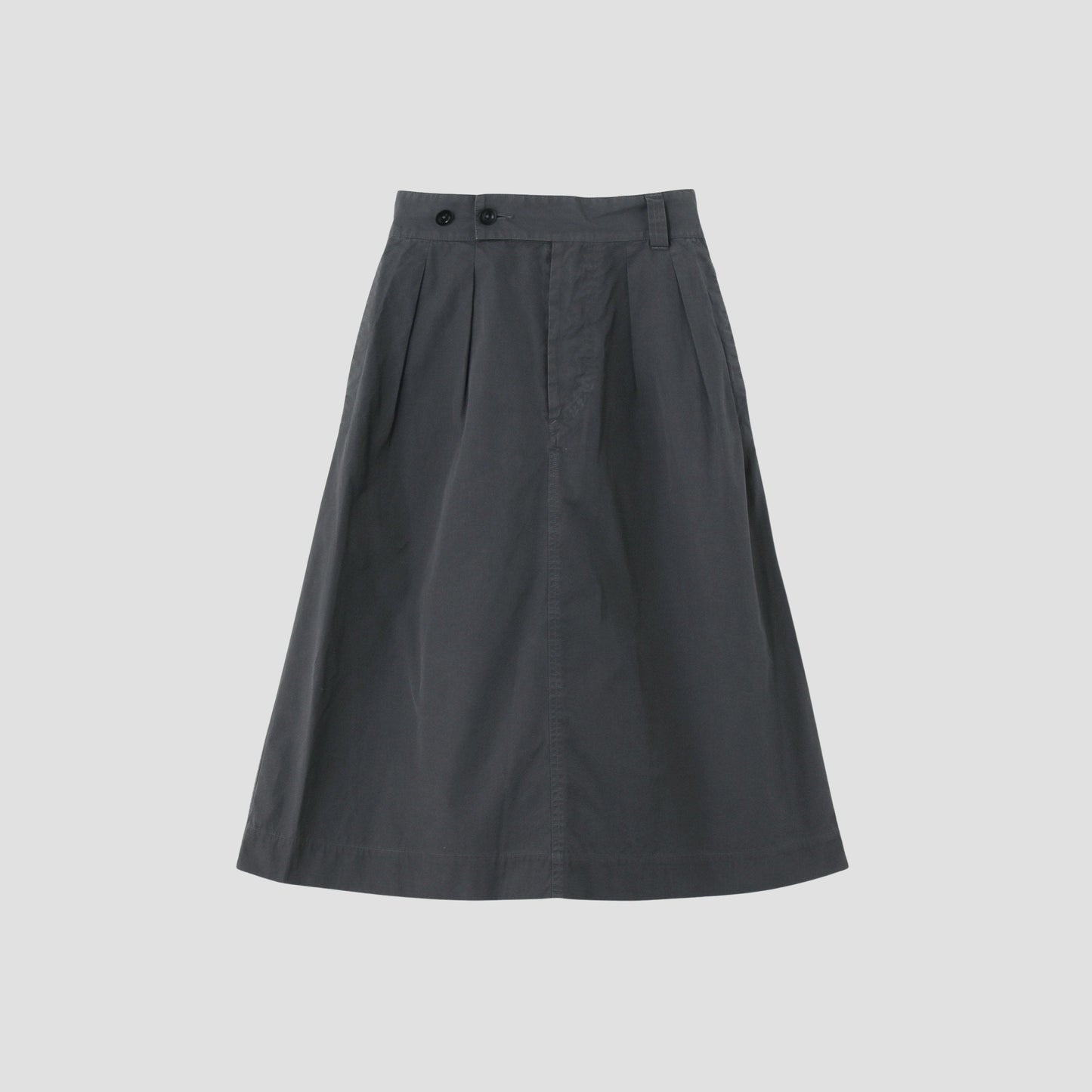FINE COMPACT COTTON POPLIN SKIRT