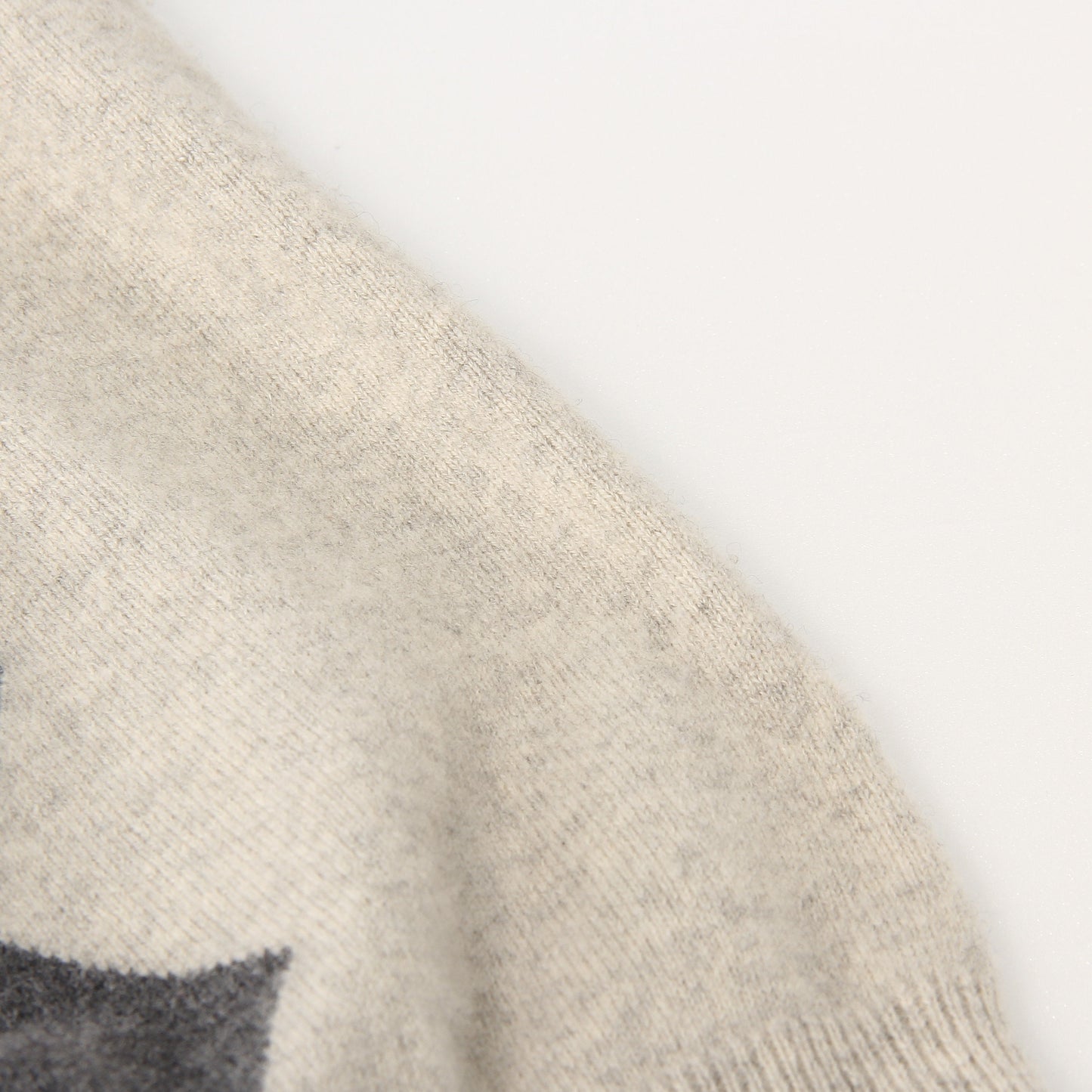 WOOL CASHMERE ARGYLE KNIT