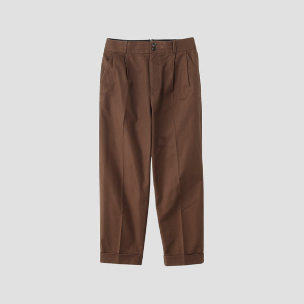BRUSHED TWILL TROUSERS