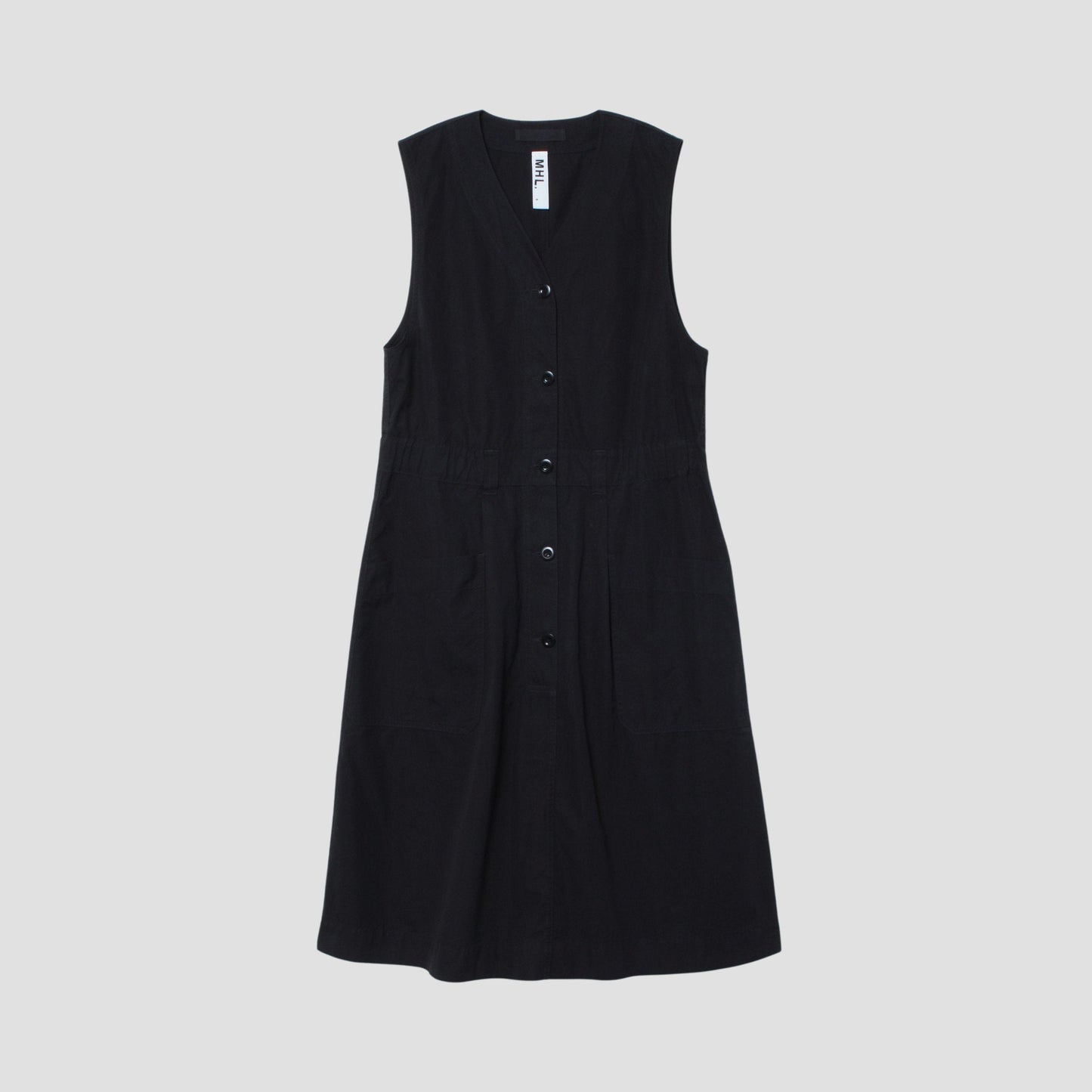 FINE COMPACT COTTON POPLIN DRESS