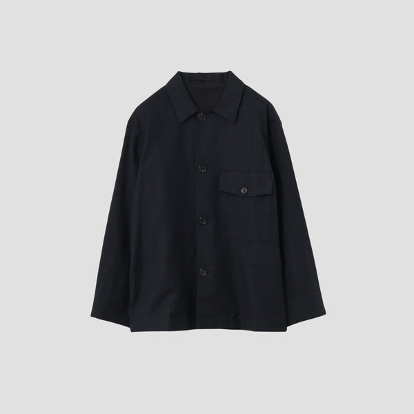 WOOL LINEN PLAINWEAVE BLOUSON