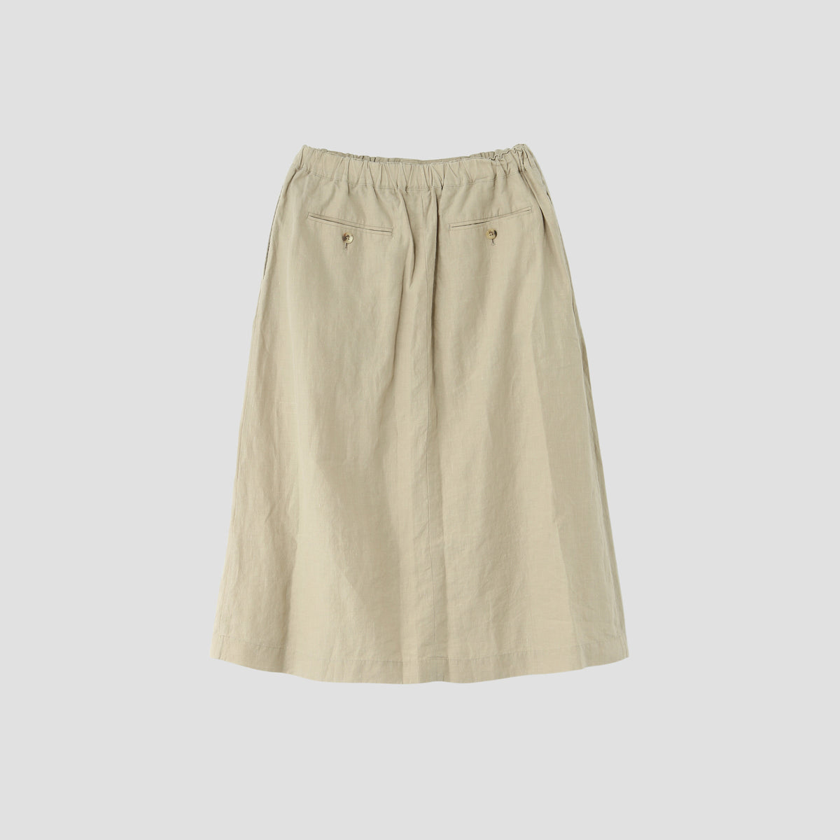 DENSE FINE LINEN POPLIN SKIRT