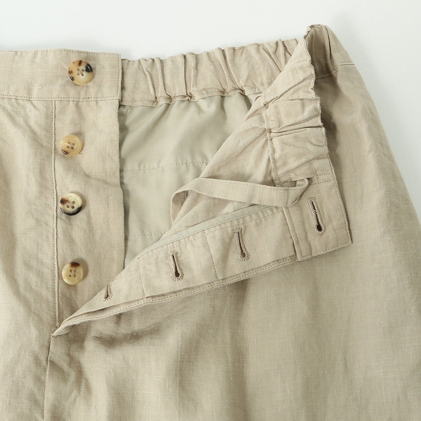DENSE FINE LINEN POPLIN SKIRT
