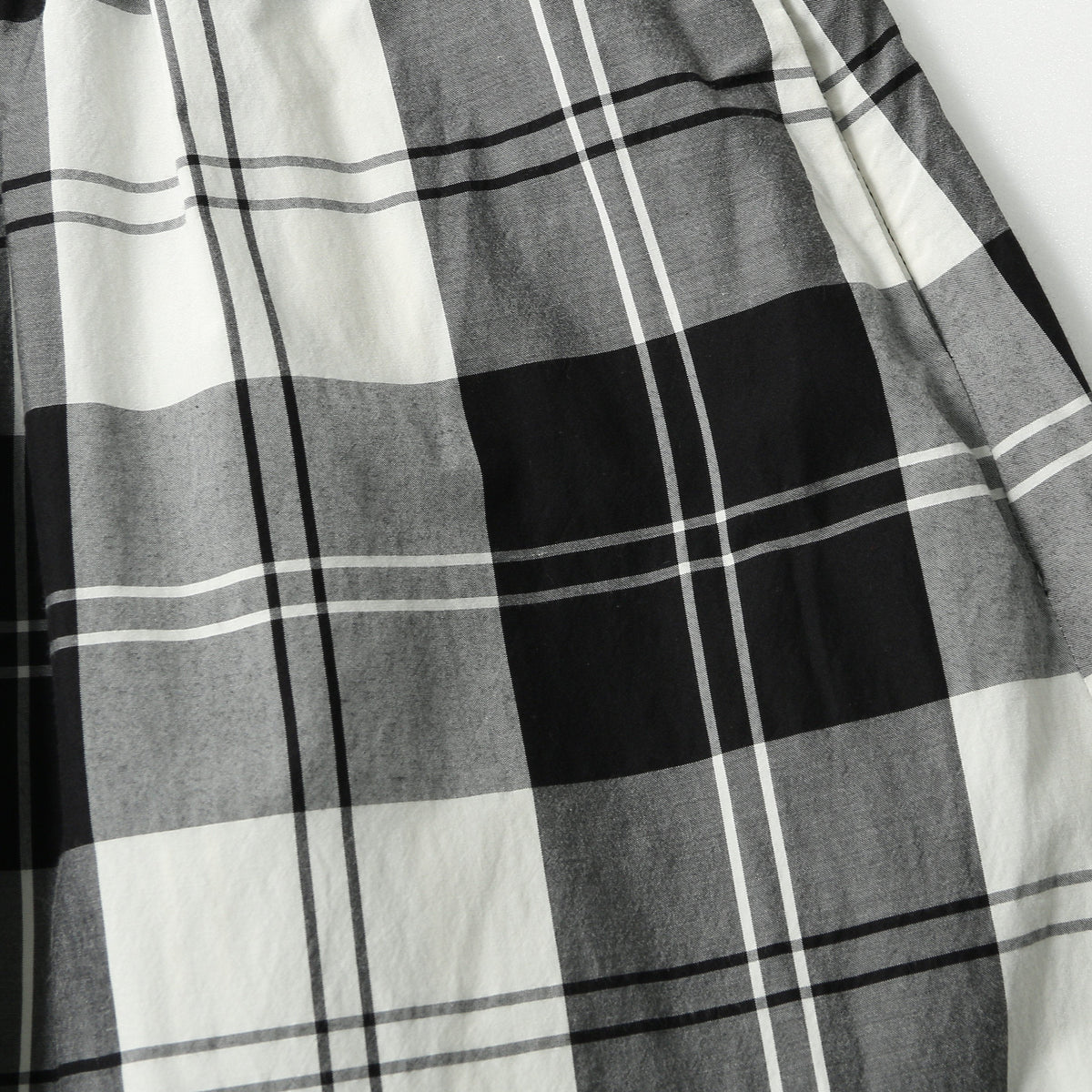 MONO CHECK SILK COTTON SKIRT