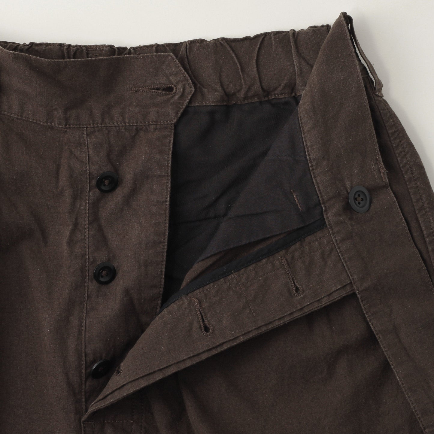 OVERDYE MELANGE COTTON LINEN TROUSERS