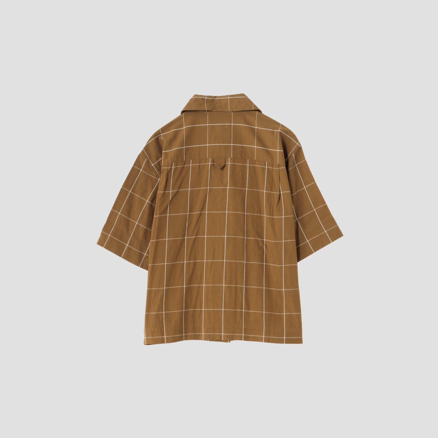 WINDOWPANE CHECK COTTON LINEN SHIRT
