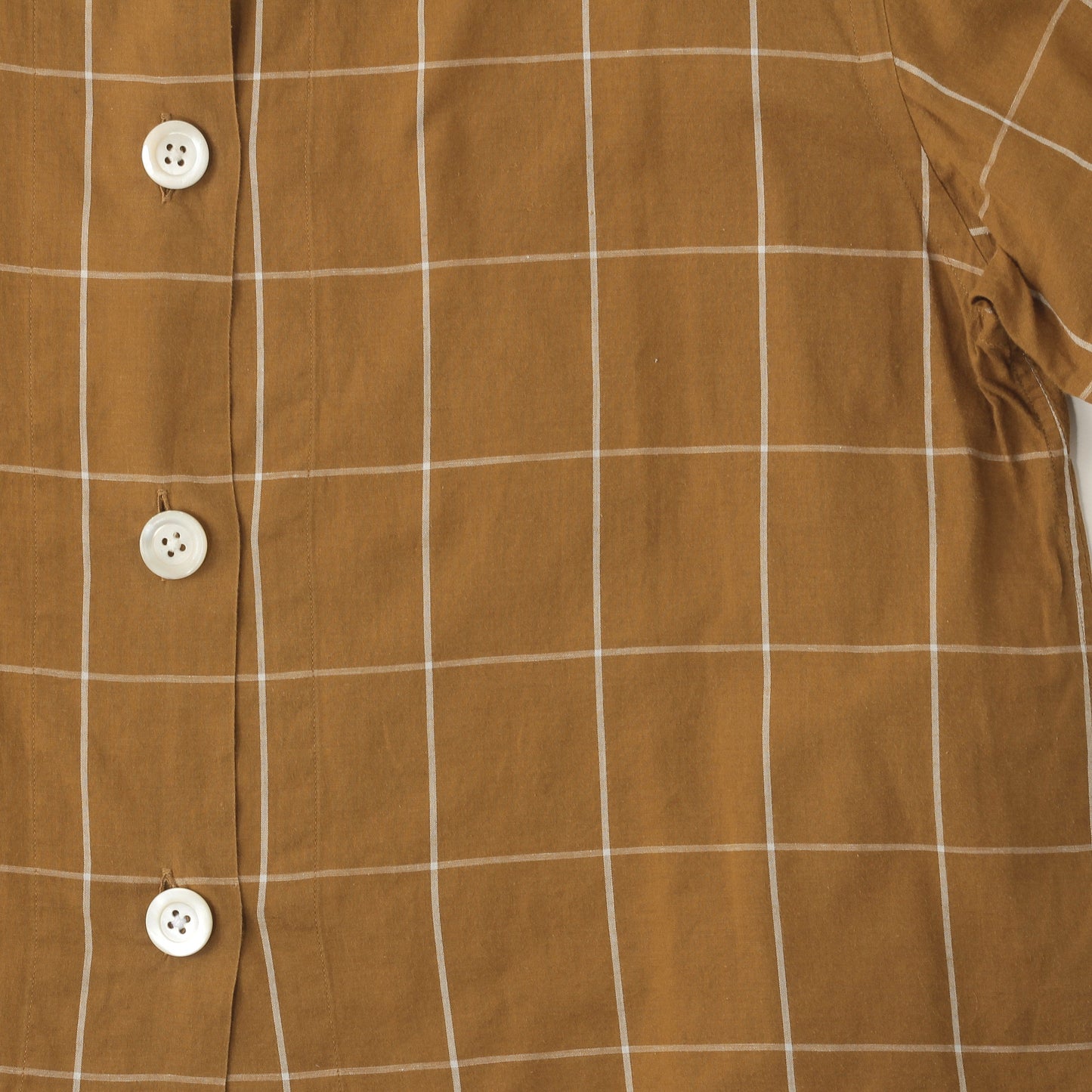 WINDOWPANE CHECK COTTON LINEN SHIRT
