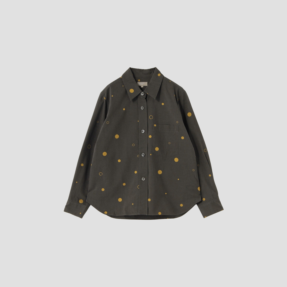 SPOT PRINT COTTON SILK SHIRT