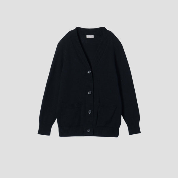 RIB COLLAR CARDIGAN KNIT