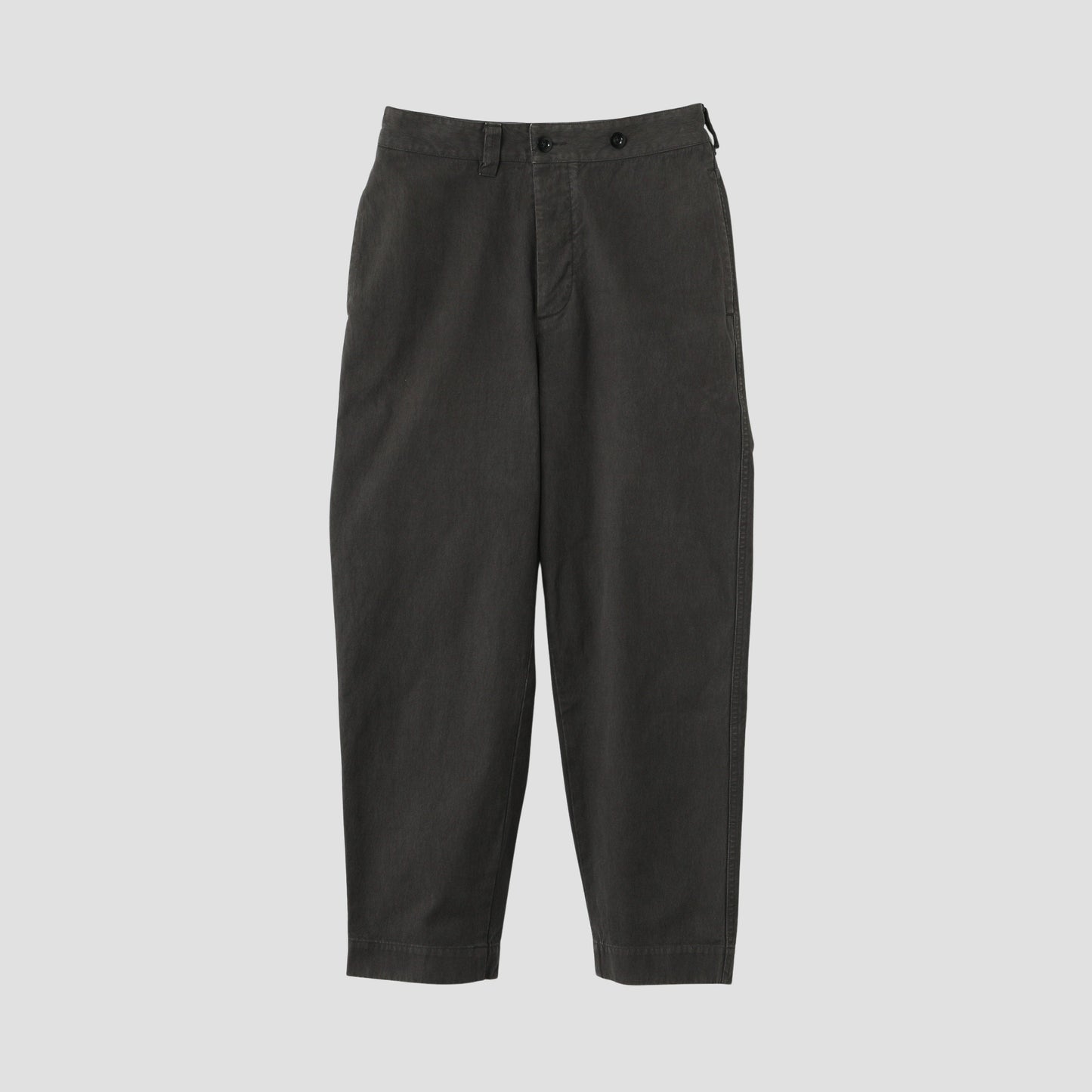 UNEVEN COTTON CANVAS TROUSERS