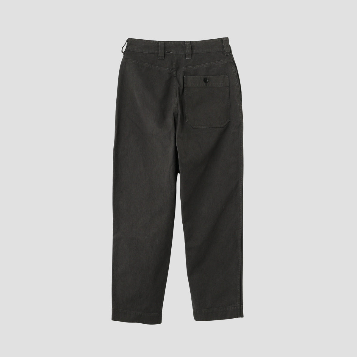 UNEVEN COTTON CANVAS TROUSERS