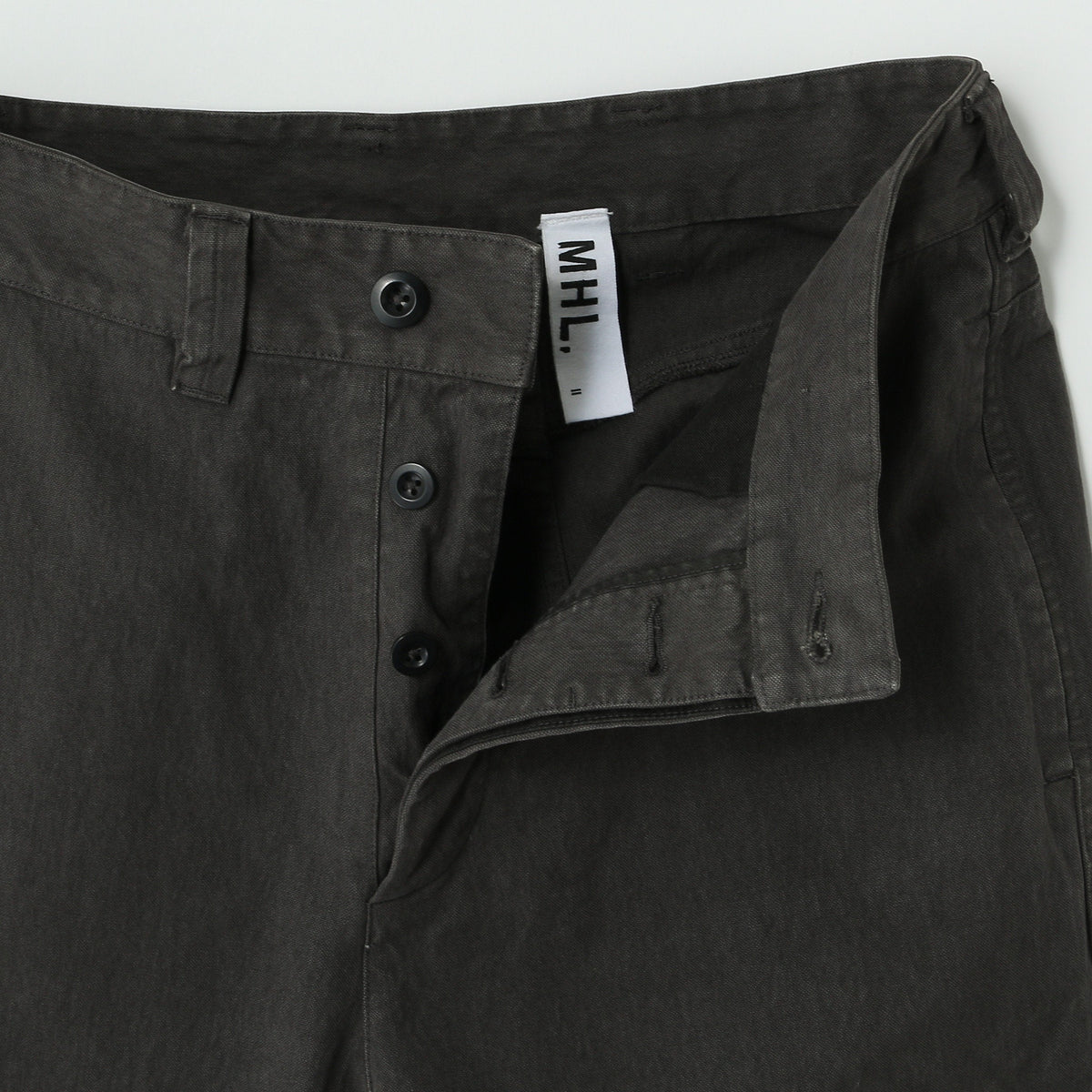 UNEVEN COTTON CANVAS TROUSERS