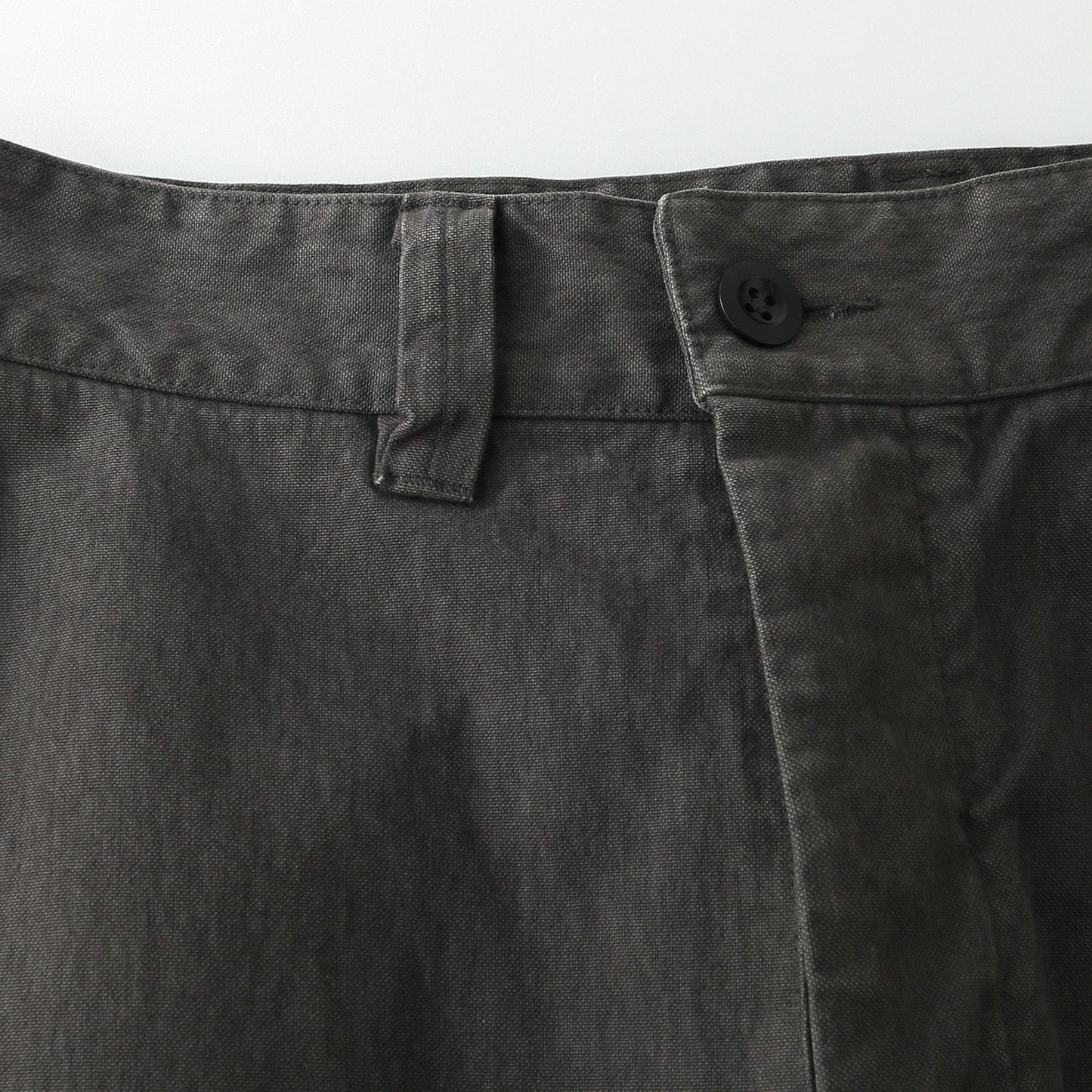 UNEVEN COTTON CANVAS TROUSERS