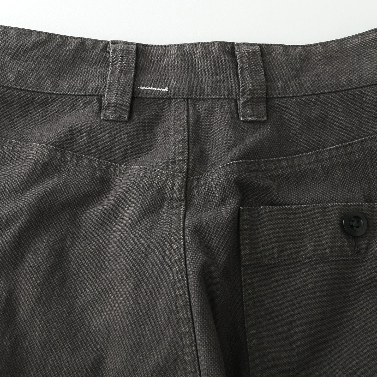 UNEVEN COTTON CANVAS TROUSERS