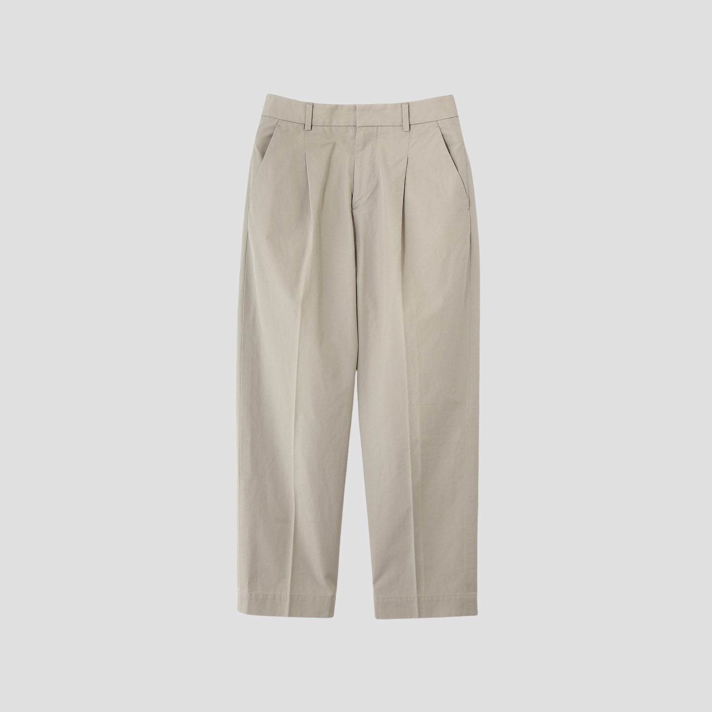 COTTON PLAIN WEAVE TROUSERS