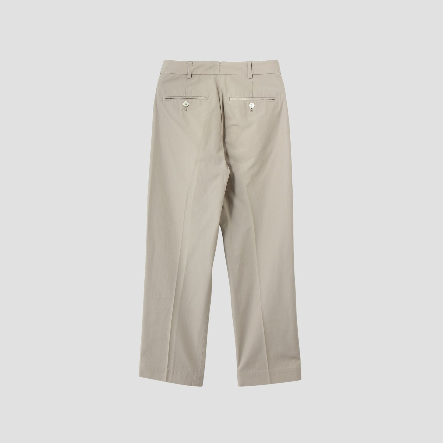 COTTON PLAIN WEAVE TROUSERS