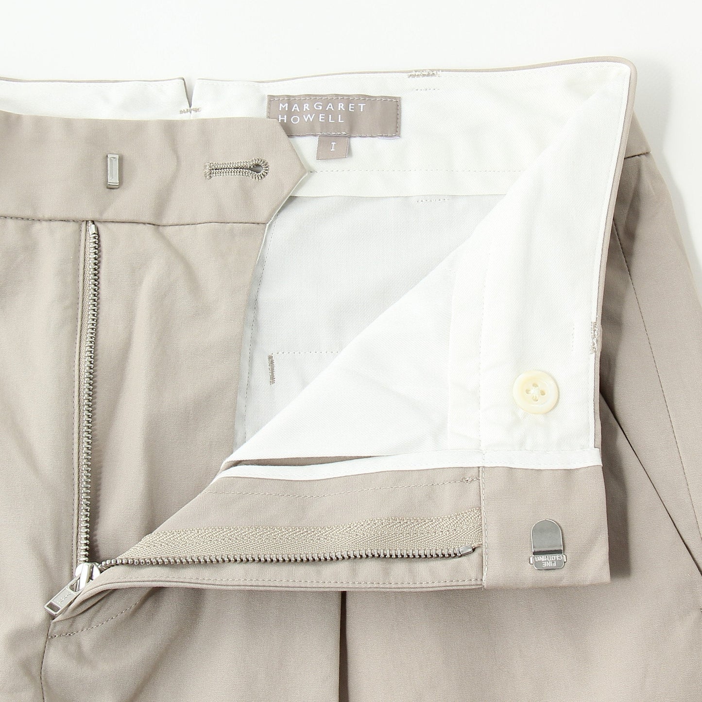 COTTON PLAIN WEAVE TROUSERS
