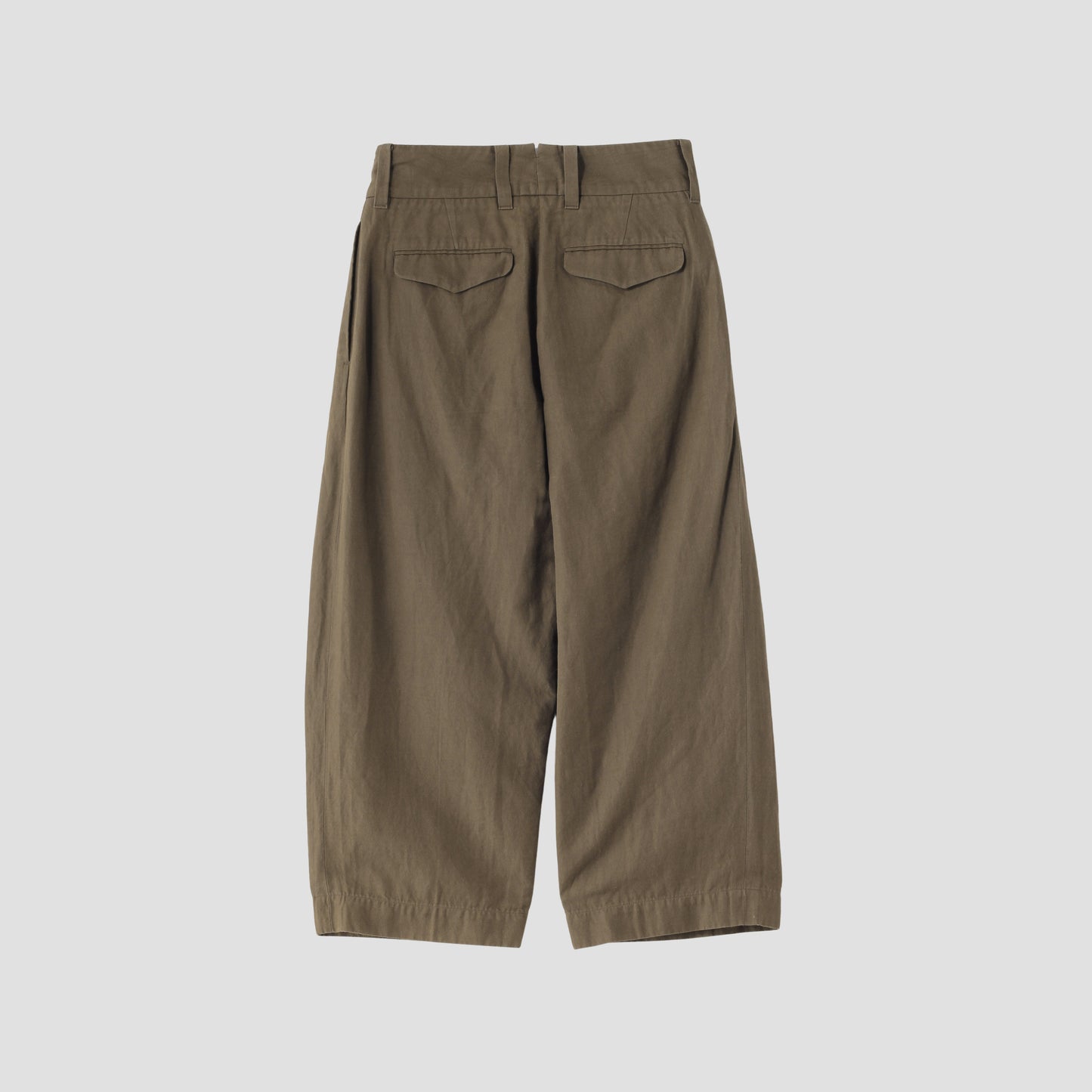 HIGH TWIST LINEN COTTON TWILL TROUSERS