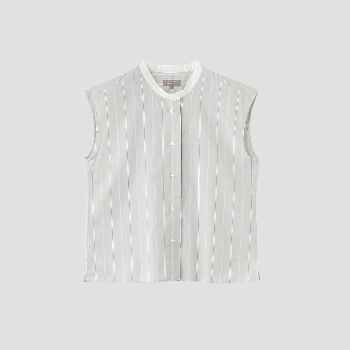WIDE PJ STRIPE COTTON LINEN SHIRT