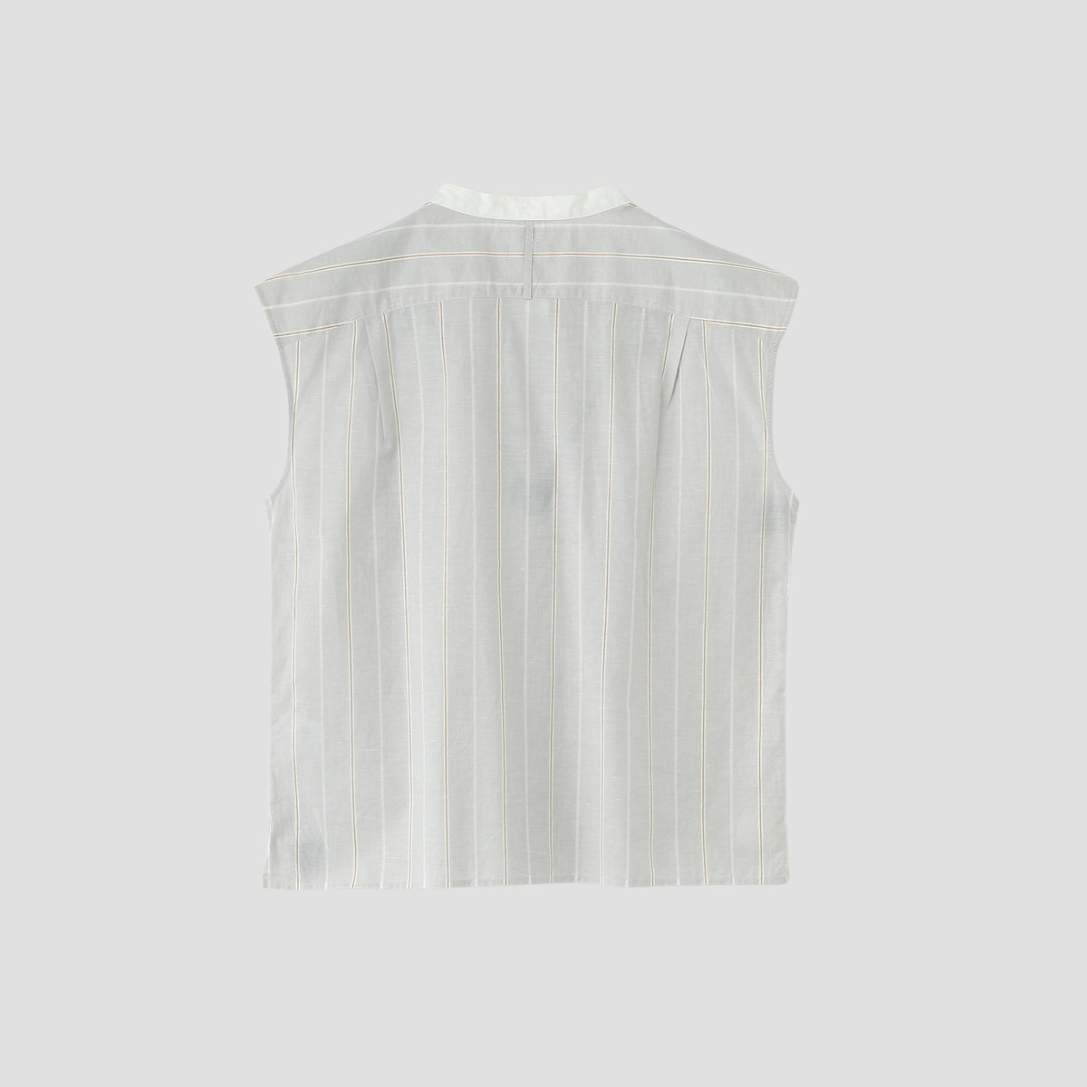 WIDE PJ STRIPE COTTON LINEN SHIRT