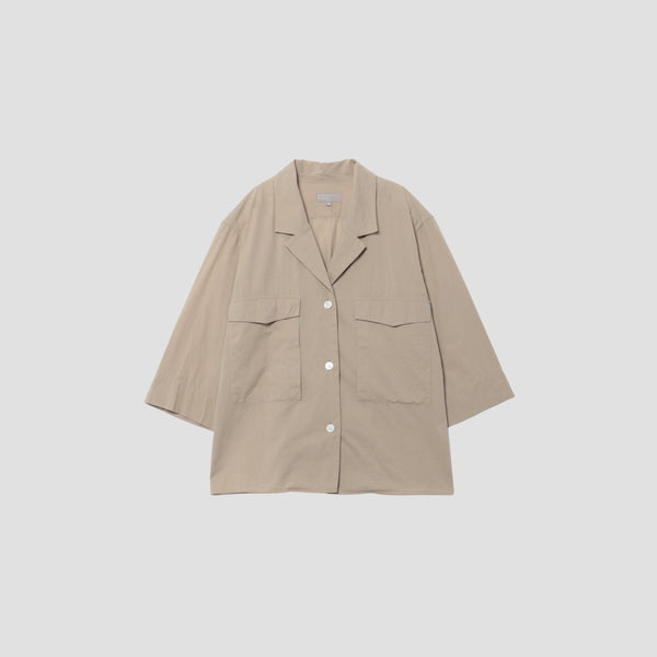PIECE DYED WASHED COTTON SHIRT