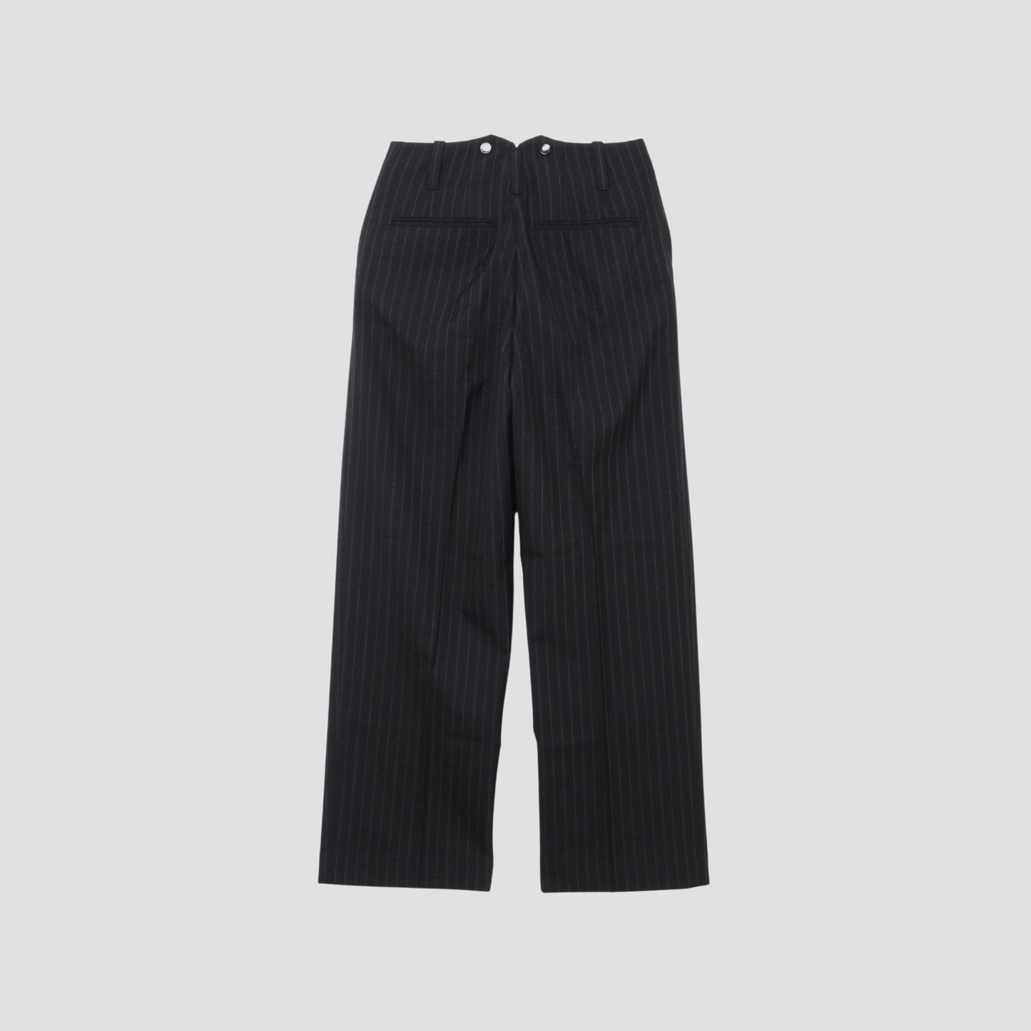 STRIPE WOOL PLAINWEAVE TROUSERS