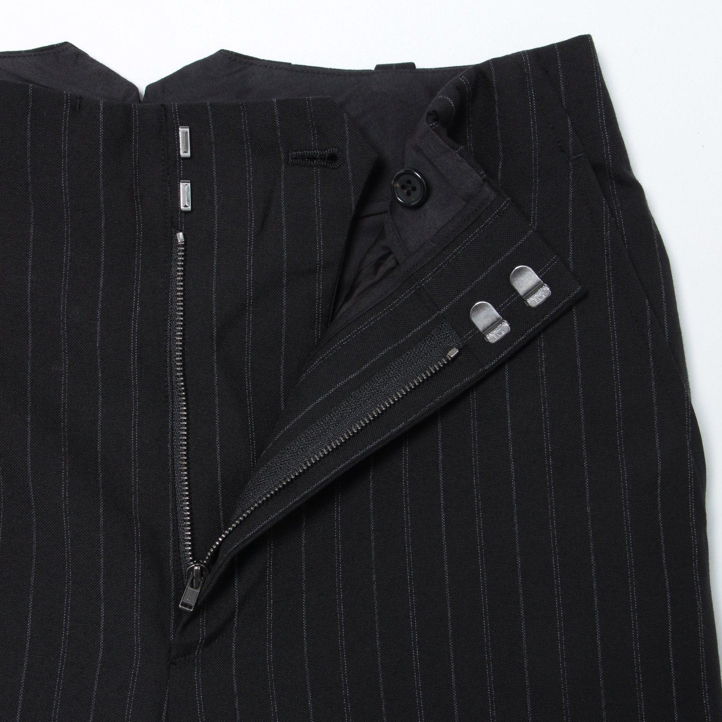 STRIPE WOOL PLAINWEAVE TROUSERS