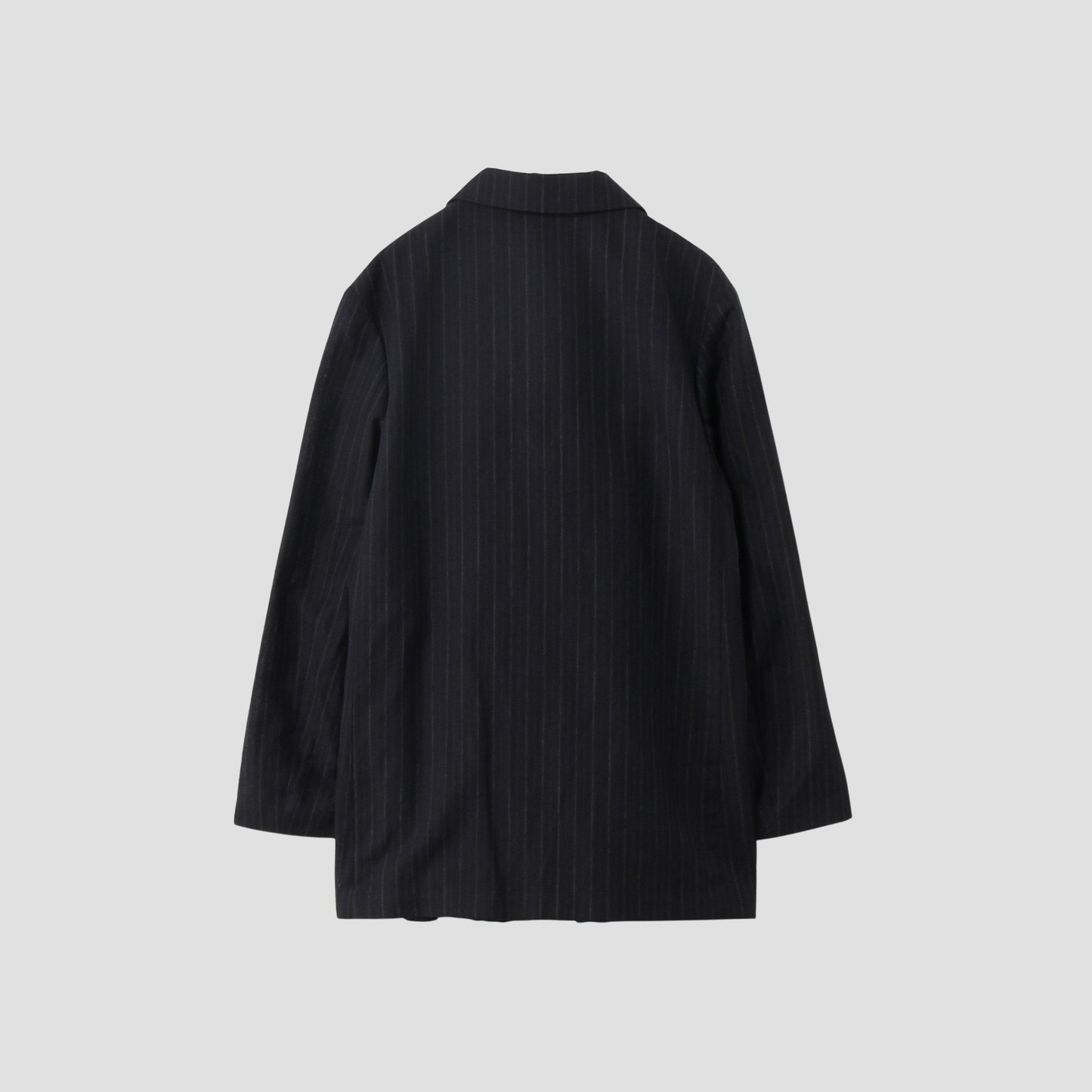 CHALK STRIPE LINEN WOOL JACKET