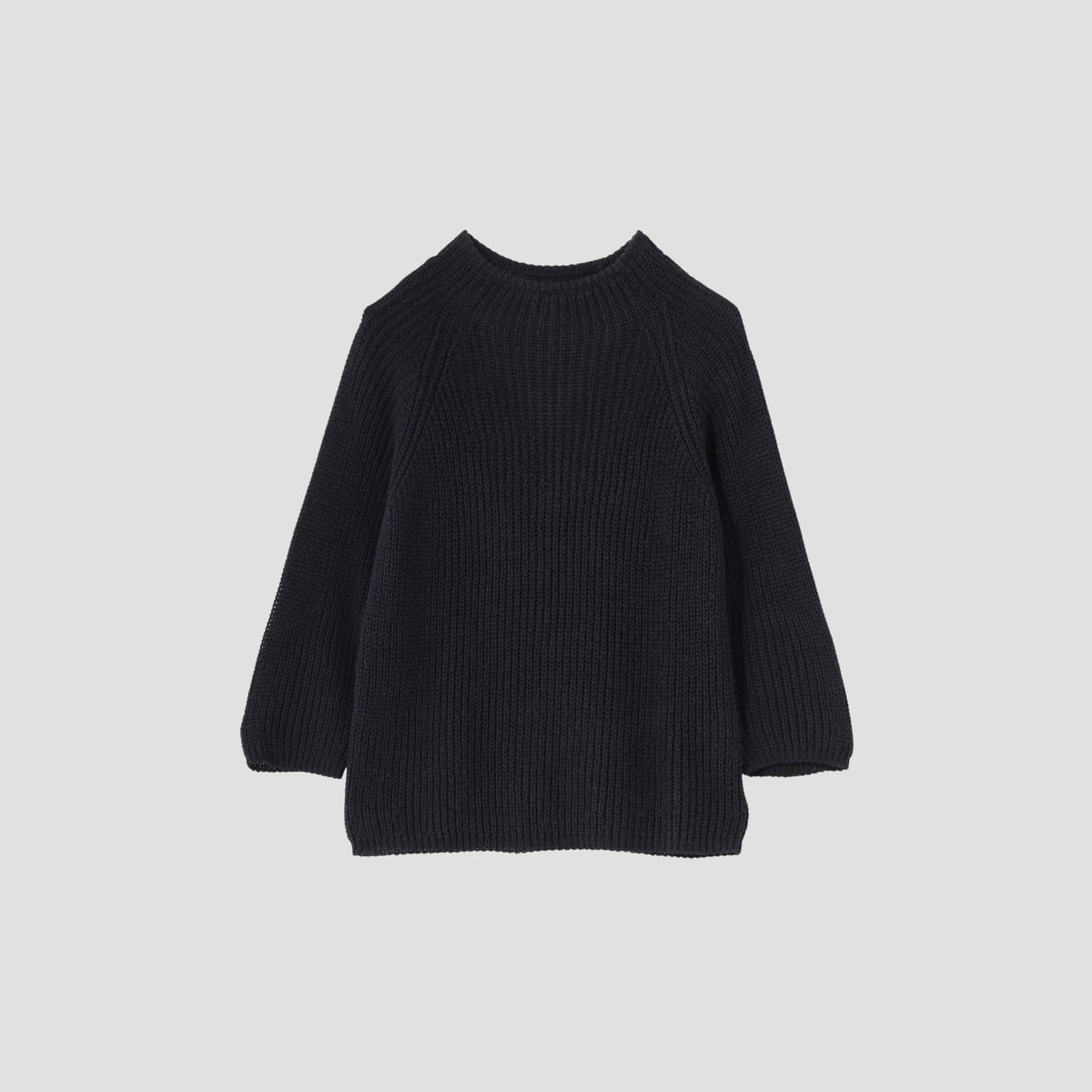 LINEN COTTON RIB JUMPER KNIT
