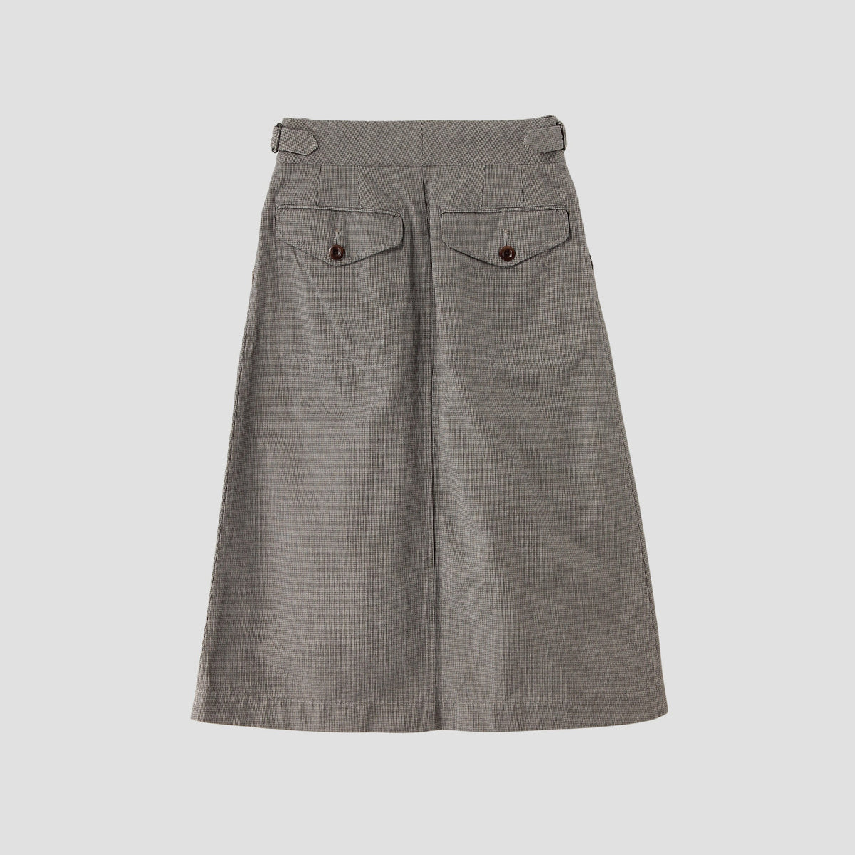 CHEF CHECK COTTON WOOL SKIRT