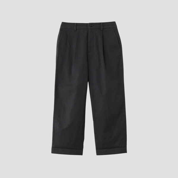 BRUSHED COTTON WOOL TROUSERS