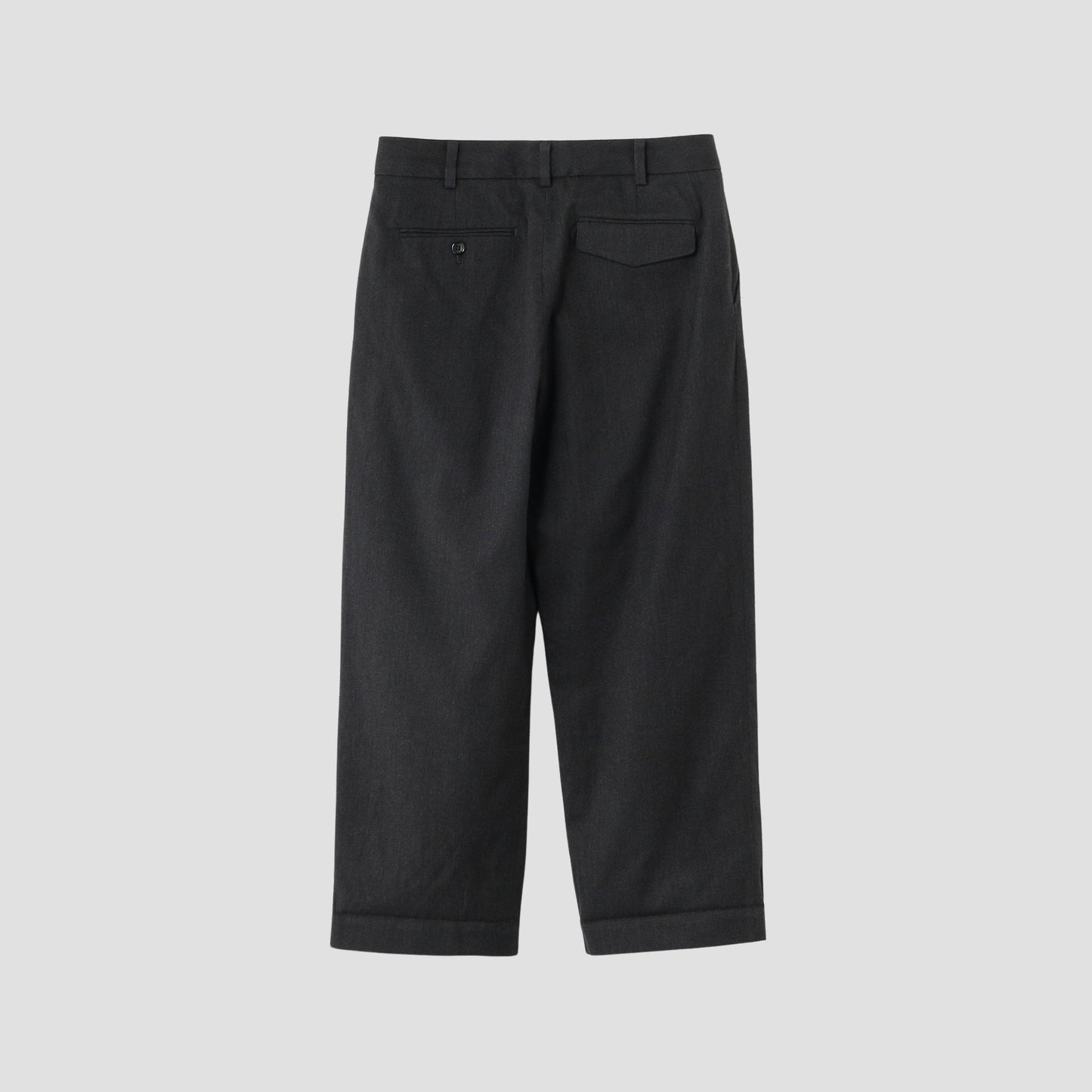 BRUSHED COTTON WOOL TROUSERS